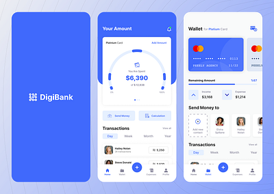 Banking Wallet App UI animation app banking banking app design banking wallet design app figma mobile mobile app design ui user experience design user interface design