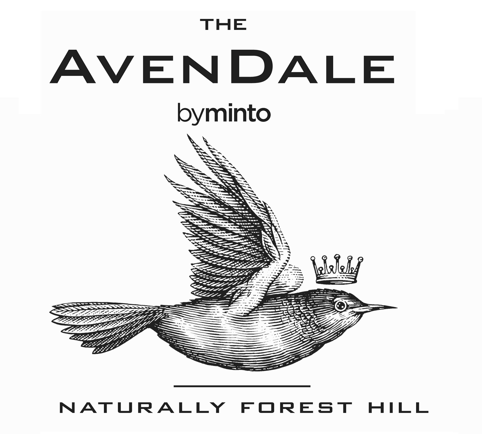 The Avendale Logomark rendered by Steven Noble animals artwork bird design engraving etching icon illustration line art logo pen and ink scratchboard steven noble woodcut