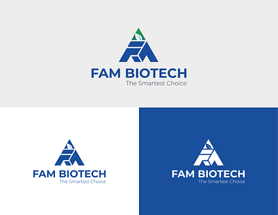 FAM Biotech Logo and brand identity biotech biotechnology logo branding graphic design healthcare logo medi logo medicle social media