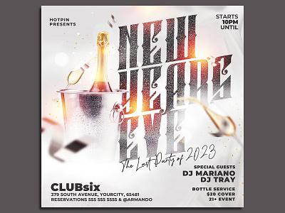 New Year Eve Flyer Template party