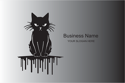 Cute Black Cat LOGO animal animals logo black and white logo black cat brand logo branding branding logo business logo cartoon logo cat cat logo design design logo illustration logo logos modern logo personal logo vector vector logo