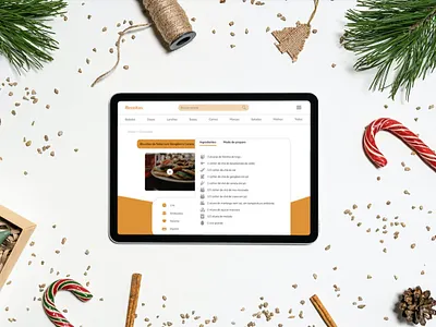 40 Daily UI - Recipe - Christmas app biscoitos challenge christmas cookies dailyui design desktop figma mobile natal receitas recipe site ui uxui