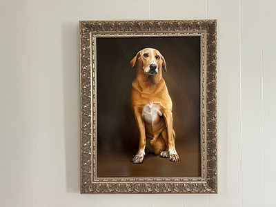 Jasper oil painting baroque classical dog gallery hobby hound memorial oil painting pet portrait portraiture realism renaissance traditional