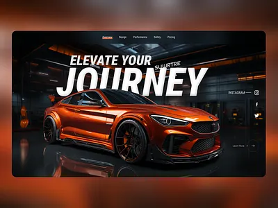 Luxury Car Landing Page Design ai ai generated automobile branding car landing car web creative ui design ecom ecommerce ecommerce web graphic design interface landing page landing page design minimal ui uiux web design web ui