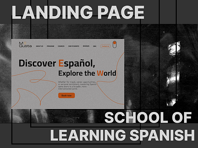 Landing page for school of learning Spanish adaptivedesign figma graphic design landingpage ui ux