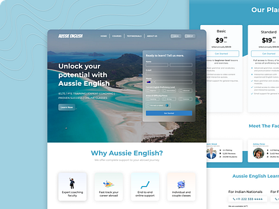 English Training Website design education ui uiux webdesign