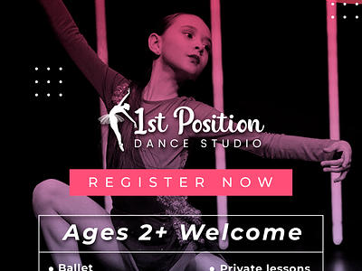 1st Position Dance Studio 1stposition branding graphic design logo ui