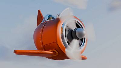 Aircraft 3d animation blender motion design