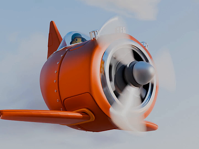 Aircraft 3d animation blender motion design