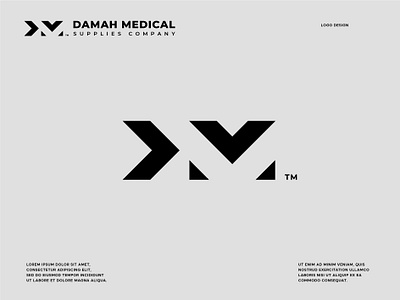 Damah Medical Supplies Company arrow branding clever company design designer graphic design logo medical simple sladoje supplies supply