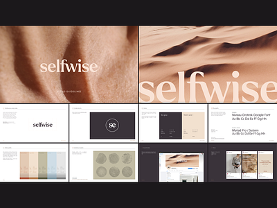 Selfwise — Brandbook brandbook branding grain graphic design identification letters sand selfwise skin texture typography