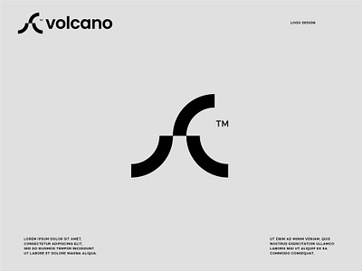 Volcano branding clever design designer eruption graphic icon logo simple sladoje volcano