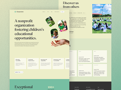 Clovermint: A non-profit organization branding clovermint design graphic design homepage logo non profit organization quetratech ui ui design web design website