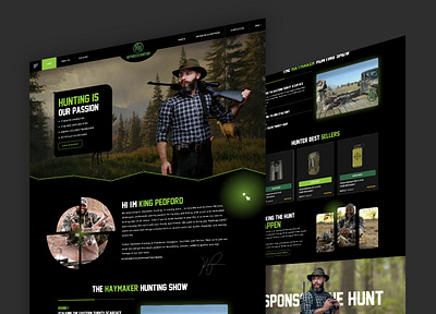 Hunting Website Design hunting landing template ui ui ux website website design