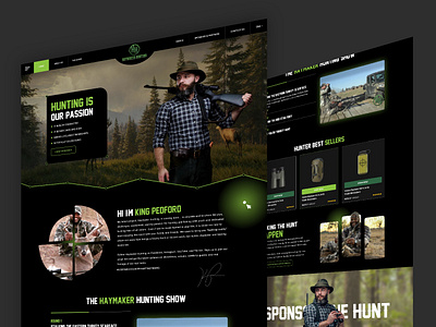 Hunting Website Design hunting landing template ui ui ux website website design