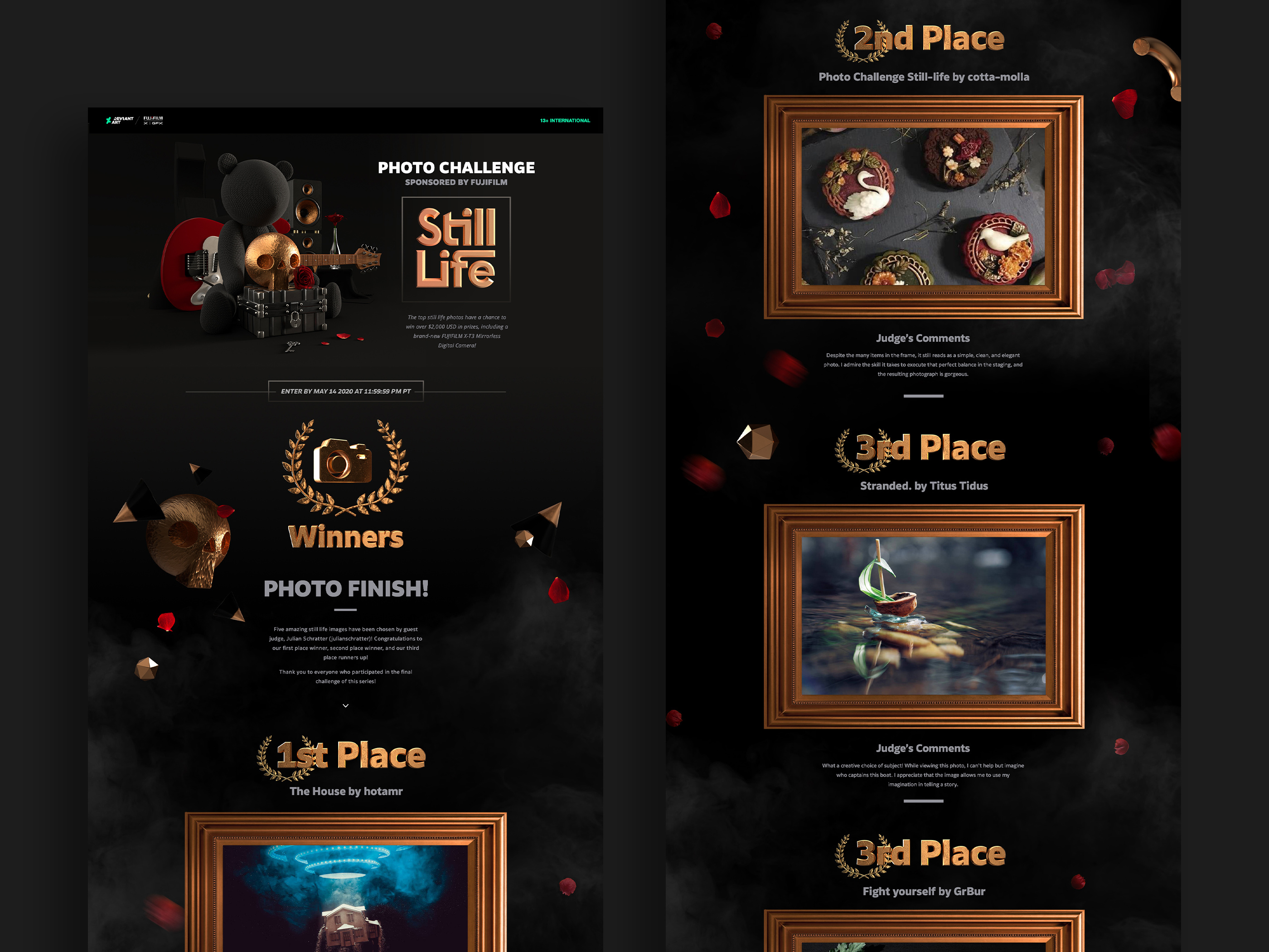 Still Life - (Marketing Pages; Finalist) 3d branding challenge clean design deviantart graphic graphic design grid icon logo marketing photo still life typography ui uiux ux web website