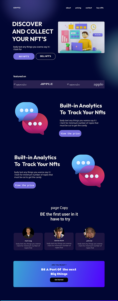 digital identifier on a blockchain website adobe adobexd currency exchange design figma landingpage on a blockchain page ui ui website ux website