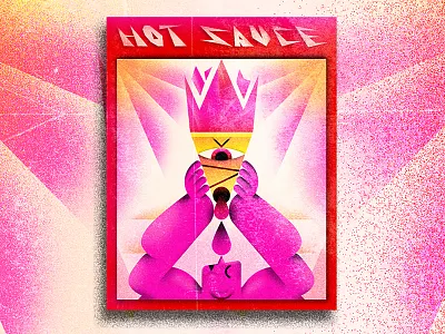 Hot Sauce Ad Poster 80s andrew haener design funny haener hand lettering illustration occult poster type type design vintage weird