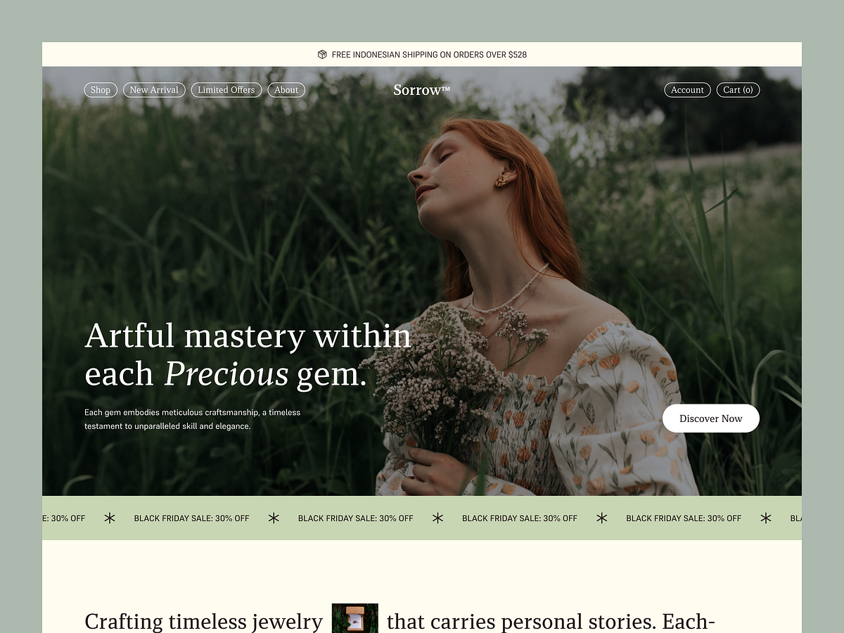 MC Gold - Gold Jewelry Landing Page by Ricky Bahtiar for Nija Works on ...