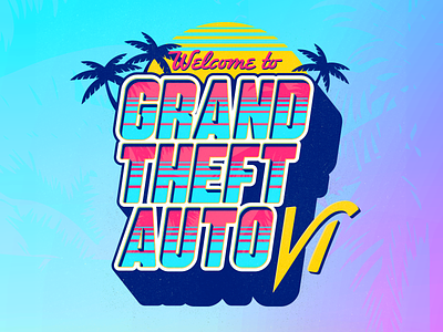 GTA branding grand theft auto gta gta6 illustration illustrator logo rockstar the creative pain vector vicecity video games