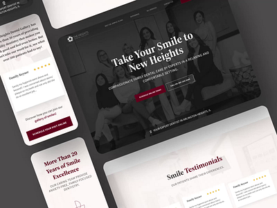 Dental Website Design animation branding classic dental dentaldesign design dribbble interface landing mobile smile ui ux web webdesign website