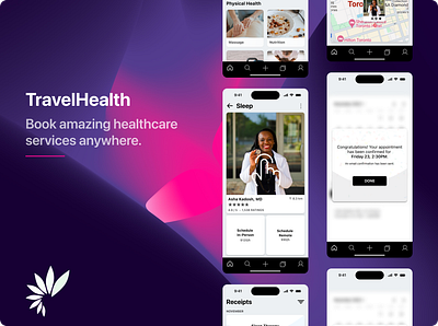 TravelHealth - Healthcare Booking app case study design swiftui travelhealth ui