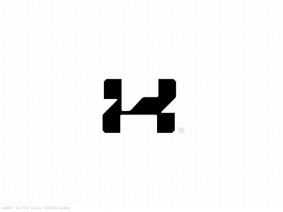 H - Ghost in The Shell Series branding cyberpunk graphic design h letter logo logotype monogram sketch