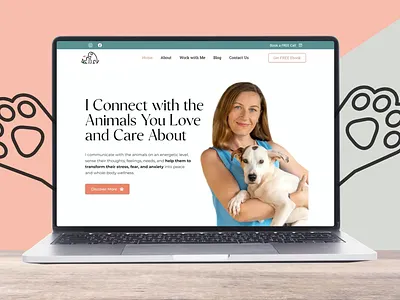 Transformative Web Design for an Intuitive Animal Communicator branding design graphic design illustration logo systeme io typography