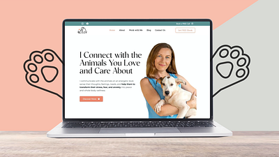 Transformative Web Design for an Intuitive Animal Communicator branding design graphic design illustration logo systeme io typography