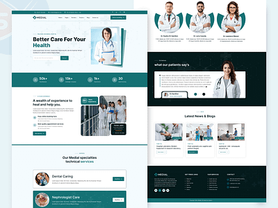 Medical Landing Page Design for WordPress Website landing page medical landing page medical ui ux medical website medical website design ui ux website wordpress medical