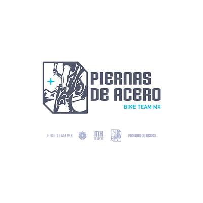 Piernas de Acero - Bike Team Mx graphic design logo