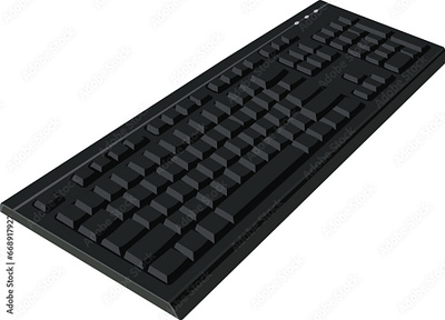 Keyboard realistic vector illustration digital design