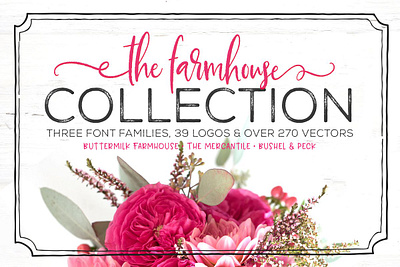 The Farmhouse Collection | Bundle Free Download branding font calligraphy calligraphy font cricut font editable logo editable logos farmhouse font farmhouse style font font family hand drawn logo modern calligraphy popular script font silhouette font trending type typeface