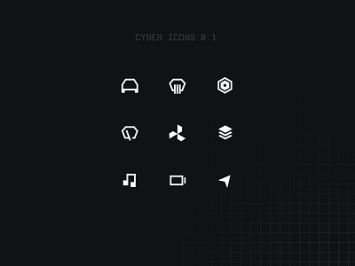 CyberIcons cybertruck dashboard iconography icons tesla ui uidesign ux