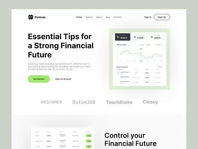 Finance Website landing Page design finance financial landing page ui kit ux kit web design website website template wily