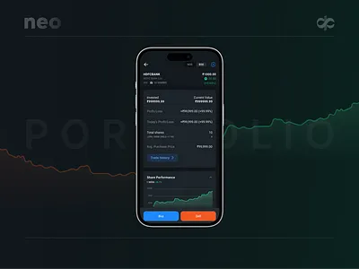 Kotak Neo | Portfolio banking app branding buy and sell case study design digital illustration graph graphic design illustration interface kotak stock stock portfolio trading app ui ux vector