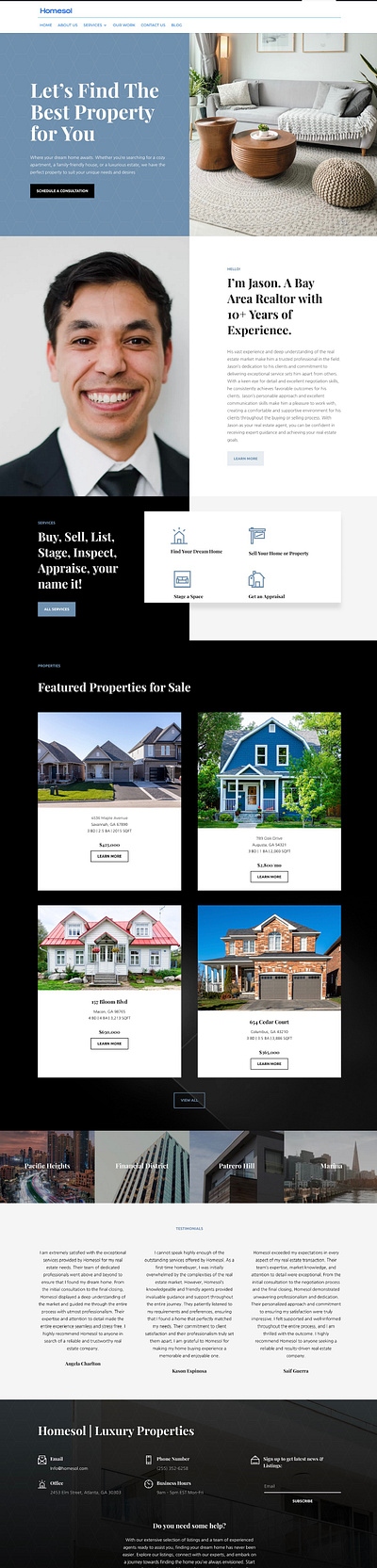 Real Estate Website - By jbtsolutions.com branding ui website