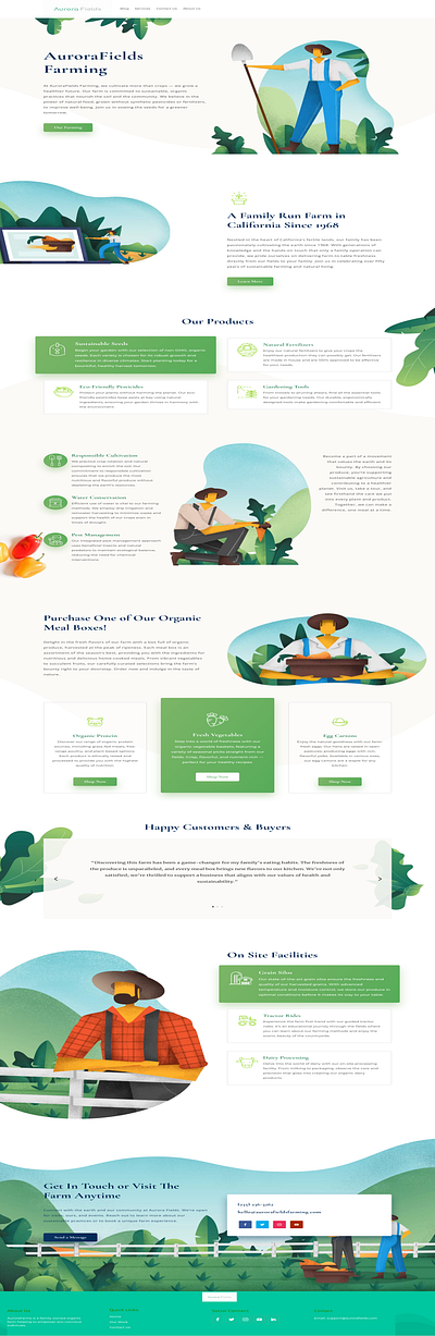 Organic Farm Website - By jbtsolutions.com 3d animation branding graphic design ui website