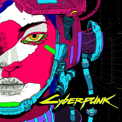 Album Cover Illustration_Cyberpunk album cover cover art cyberpunk graphics illustration procreate