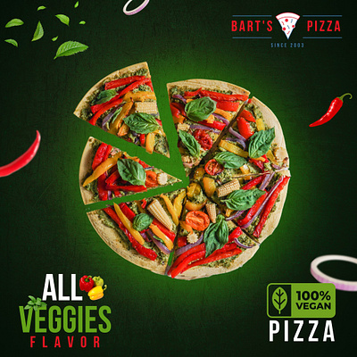 Bart's Pizza design graphic design