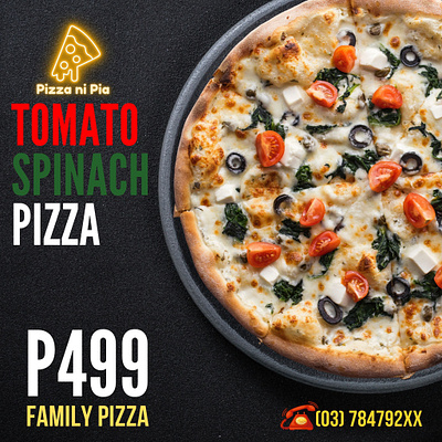 Pizza ni Pia design graphic design