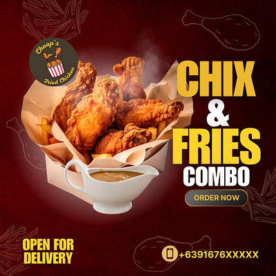 Choops Fried Chicken design graphic design