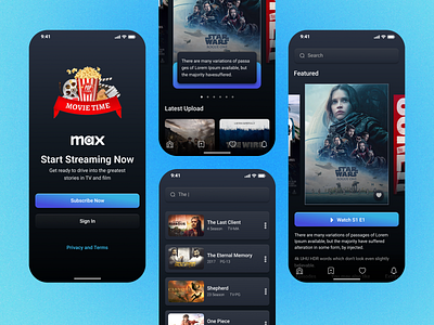 Enhanced Entertainment App UI/UX Design appui cinemaexperience digitalproduct dribbbleshot entertainment filmbuff filmlovers graphicdesign interactivedesign mobiledesign movieapp moviecatalog moviediscovery movienight screendesign streamingapp uiuxdesign userinterface visualdesign watchlist