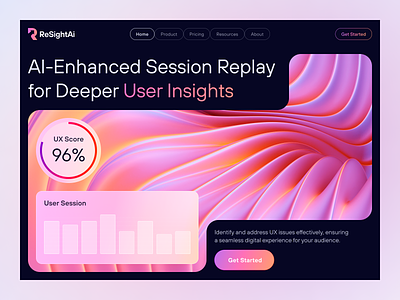 Unleash the Power of User Session Replay with AI Insights ai application artificial bot design editor figma gradient illustration intelligence interface layer orely text tools ui ui design uiux uiuxdesign website