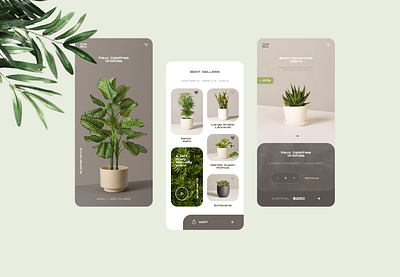 Plant Shop App UI Design graphic design plant app plant design ui ui design