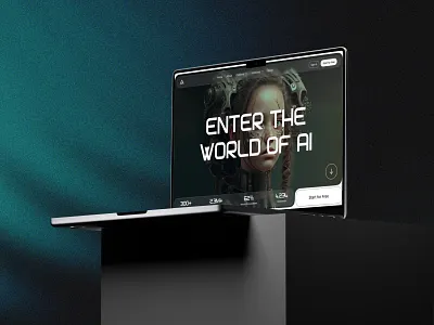 AI Image Generator Website | Hero Header Concept Exploration ai ai design ai image ai image generator ai landing page ai mockup ai web design ai website header concept header exploration hero concept hero exploration hero header image generation macbook madeinwebflow mockup uiux web design webflow