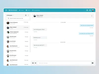 Chat Design chat chat design discord redesign figma messenger
