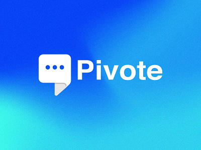 Pivote - Logo and Brand identity brand brand identity branding chat chat icon identity letter logo logo logo design logos logotype message message icon message platform modern logo online chat typography vector