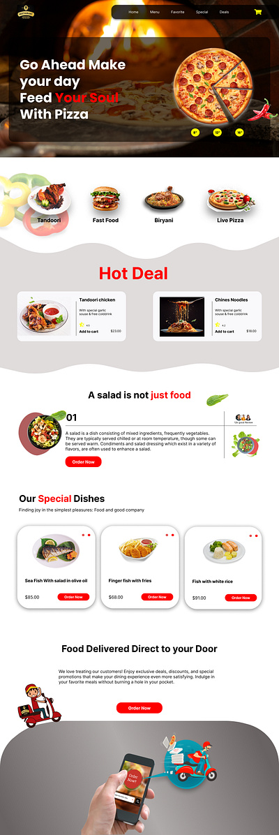 Restaurant & fast food website branding graphic design motion graphics ui