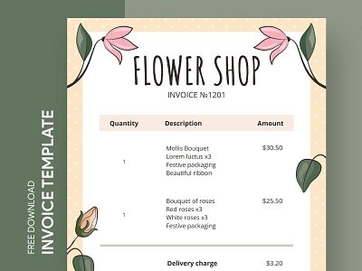 Flower Shop Invoice Free Google Docs Template bill business check corporate docs flower shop invoice flowers free google docs templates free template free template google docs google google docs google docs invoice template invoice invoices payment sales shop invoice template templates